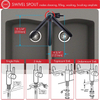 Amazon Hot Selling Kitchen Faucet Pull Down Spray Stainless Steel 304 Matte Black Kitchen Faucet
