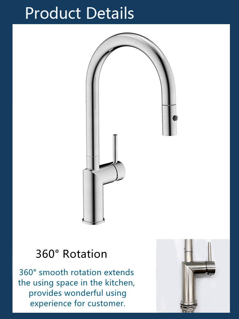 kitchen faucet with 2 handles pulldown