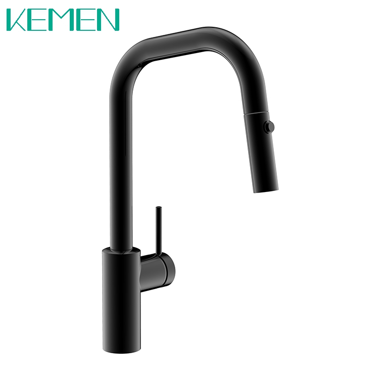 Flexible Faucet 304 Kitchen Pull Down Faucet Matte Black Hot And Cold Water Kitchen Tap 360