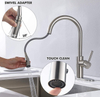 Amazon Hot Sale 304 Stainless Steel Kitchen Taps Hot And Cold Water Pull Down Kitchen Faucets with Sprayer
