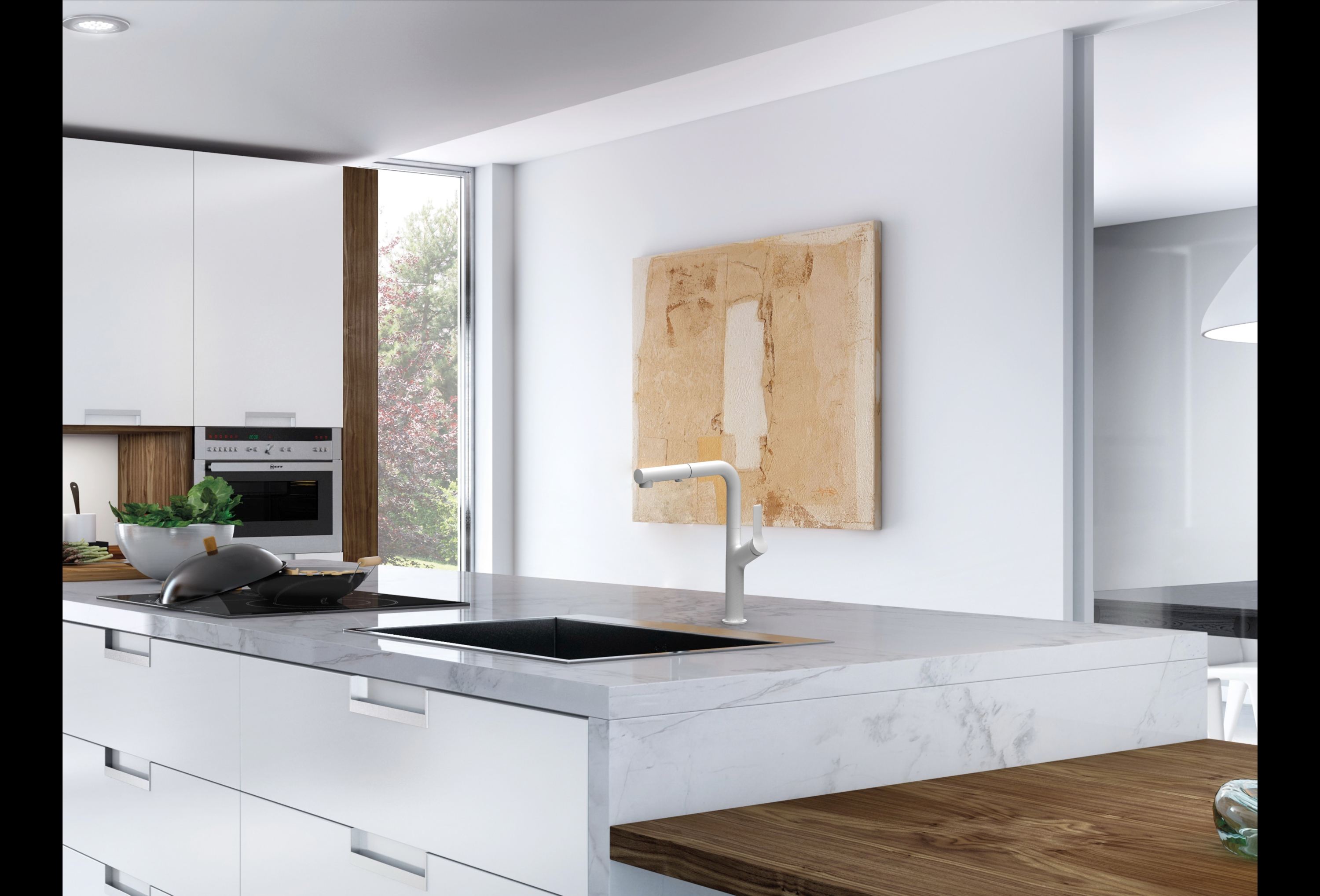 kitchen faucet with pull down sprayer