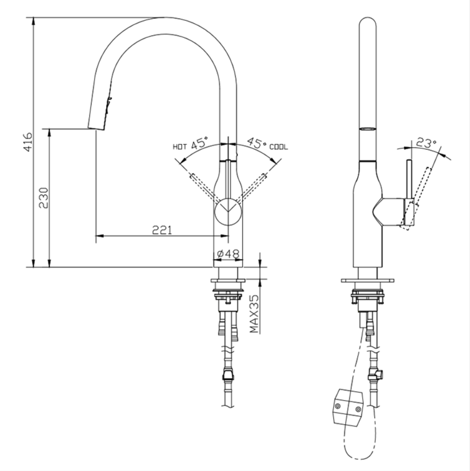white kitchen faucet