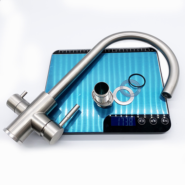 New Product Double Handle Three Ways Filtered Drinking Mixer Tap Water Purifier Kitchen Sink Faucet