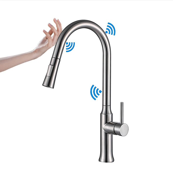 China Hot Sale Stainless Steel 304 Touch Sensor Kitchen Tap SUS304 Smart Kitchen Mixer