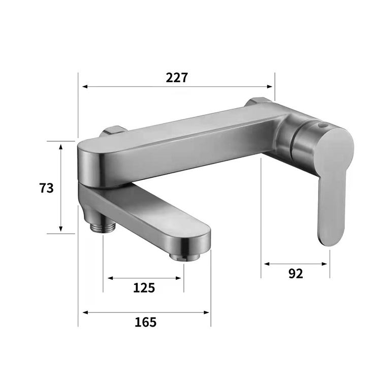 silver bathroom faucet