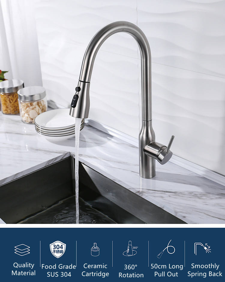 kitchen faucets with pull down sprayer