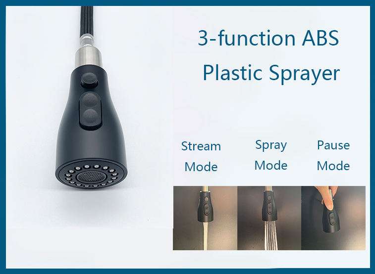 three hole kitchen faucet with sprayer