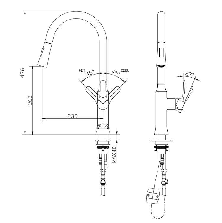 bokaiya kitchen faucet