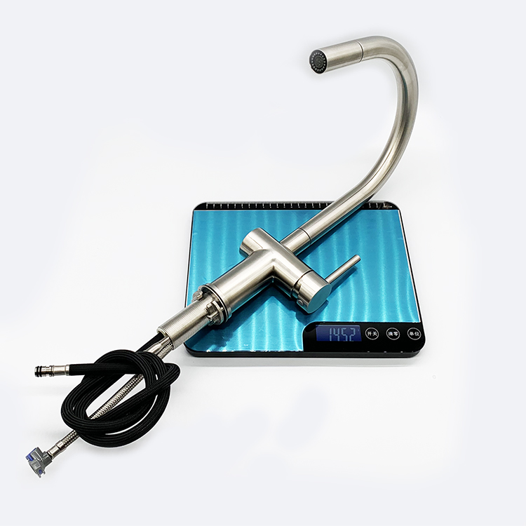 Easy Installation Kitchen Mixers 304 Stainless Steel Water Tap Kitchen Faucet with Pull Down Sprayer
