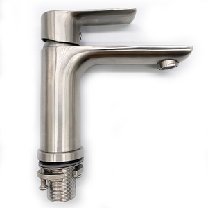 Top Selling Hot Cold Single Handle Water Bathroom Basin Sink Faucet 304 Stainless Steel Brushed Basin Faucet Mixer