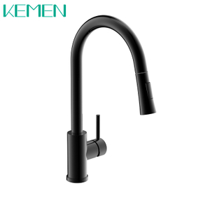 304 Stainless Steel Hot And Cold Water Flexible Hose For Kitchen Faucet With Pull-Down Sprayer Black Color Kitchen Sink Tap