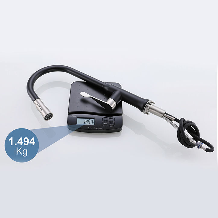 brushed nickel single hole kitchen faucet