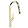China Factory Contemporary Deck Mounted Faucet Mixer Tap Single Lever Brushed Gold Pull Down Kitchen Faucet