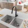 Kitchen Faucet 304 Stainless Steel Hot And Cold Water Mixer Tap Flexible Hose For Kitchen Faucet Black