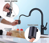 2021 Amazon Hot Selling New Design SUS 304 Single Handle Pull Down Kitchen Sink Tap Black Kitchen Faucet