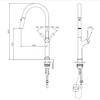 High Quality Mixer Water Tap Long Neck Kitchen Faucet Dual Function Pull Down Sprayer Kitchen Faucet