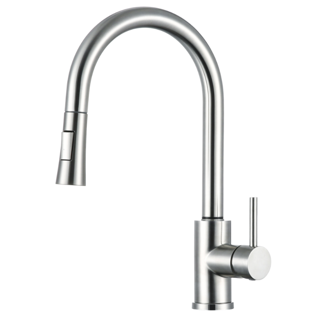 Amazon Hot Selling Smart Taps 304 SS Automatic Deck Mounted Single Handle Touch Sensor Pull Down Mixer Kitchen Faucet