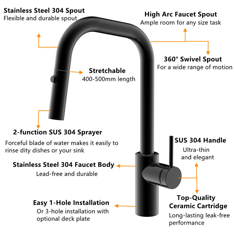 black kitchen faucet 