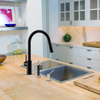 Lead Free 304 Stainless Steel Water Tap Single Lever Pull Down Sprayer Kitchen Faucet Brushed Nickel Kitchen Tap Sink Faucet