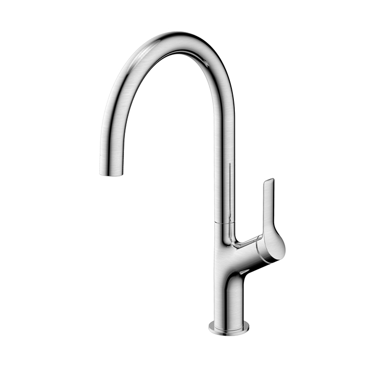 Factory Direct Single Lever Brushed Stainless Steel 304 Faucet Tap Kitchen Faucet Hot And Cold Mixer Kitchen Tap