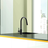 Lead Free Single Handle Black Faucet For Kitchen Pull Down Sprayer Kitchen Sink Faucet With Deck Plate