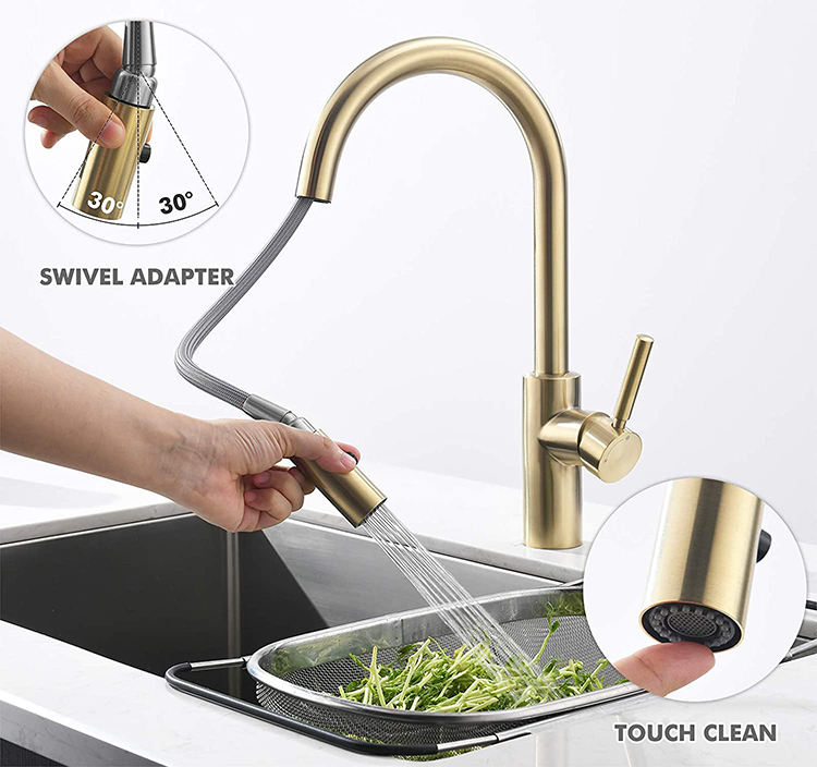 brass kitchen faucet