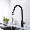 High Quality Deck Mount Faucet 304 Stainless Steel Kitchen Faucet Black Kitchen Sink Taps