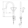KEMEN Mixer Faucet Single Handle Tap Stainless Steel Black Kitchen Faucet with Pull Down Sprayer