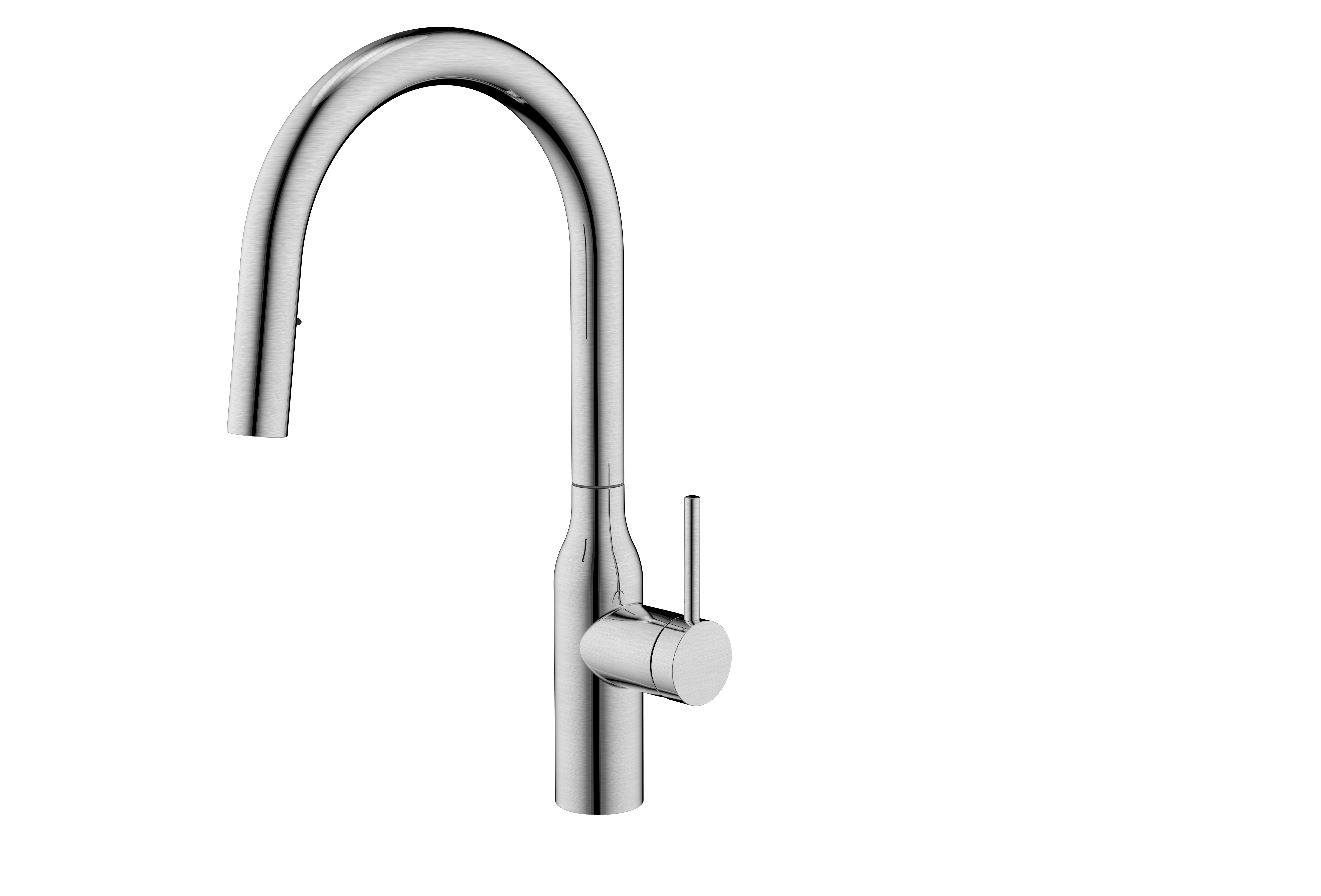 High Quality One Handle Kitchen Faucet Stainless Steel Water Tap Lead-Free Pull Down Sprayer Kitchen Sink Faucet