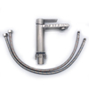 SUS 304 Faucet Stainless Steel Bathroom Brushed Basin Faucet Single Handle Hot And Cold Water Taps