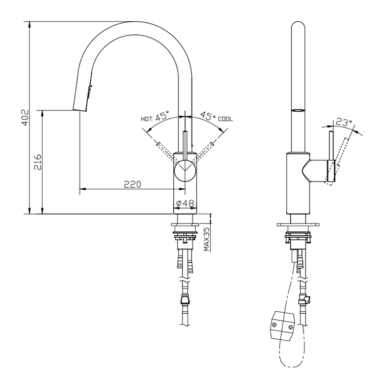 stainless kitchen faucets