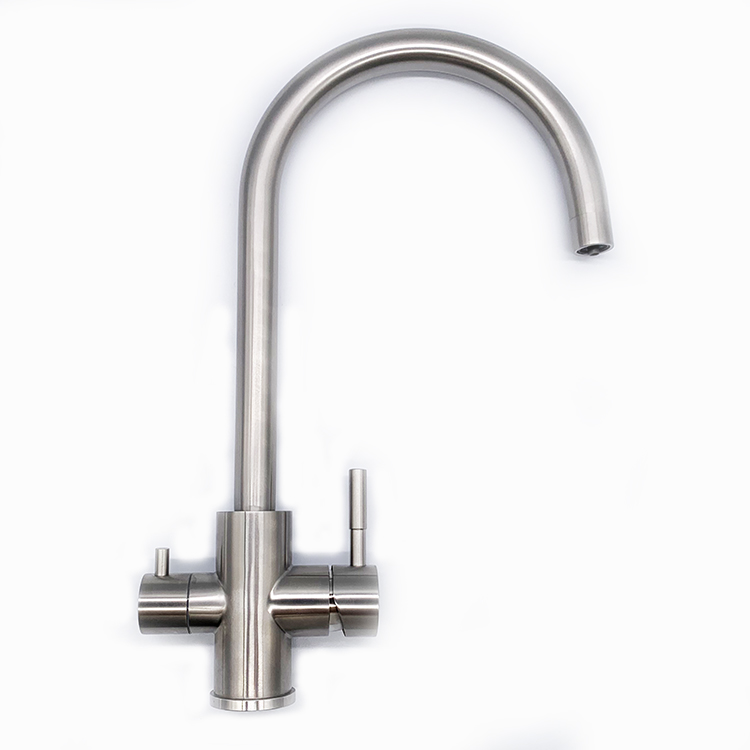 Modern Style Dual Handles Kitchen Sink Mixer Tap 304 Stainless Steel 3 Way Health Water Faucet Water Filter Kitchen