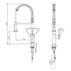 Flexible Spring Spray Stainless Steel Pull Down Kitchen Sink Faucet with Magnetic Mounted Sprayer