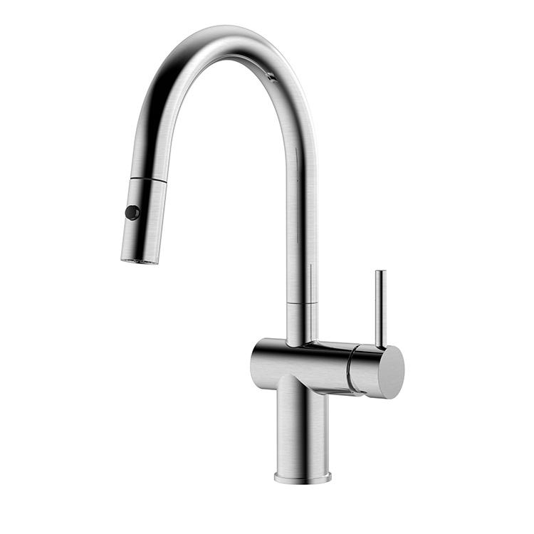 360 Degree Faucet Brushed Finished Kitchen Sink Water Tap 304 Stainless Steel Pull Down Kitchen Faucet