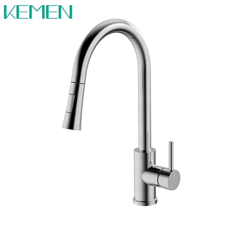 Manufacture Stainless Steel Kitchen Tap Hot Cold Water Mixer Sink Tap Pull Down Spray Kitchen Faucet