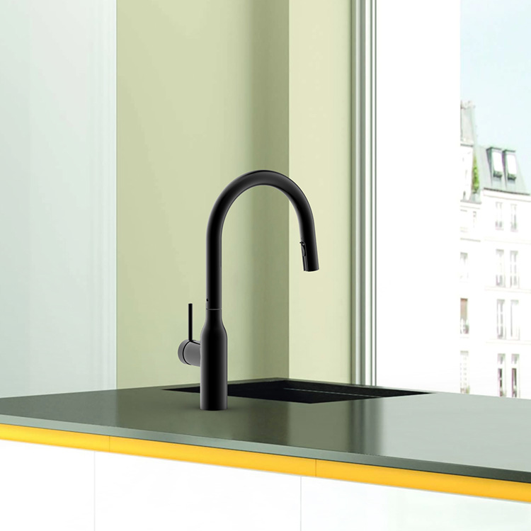 High Quality 304 Kitchen Faucet Black Sink Tap Kitchen Faucet with Pull Down Sprayer