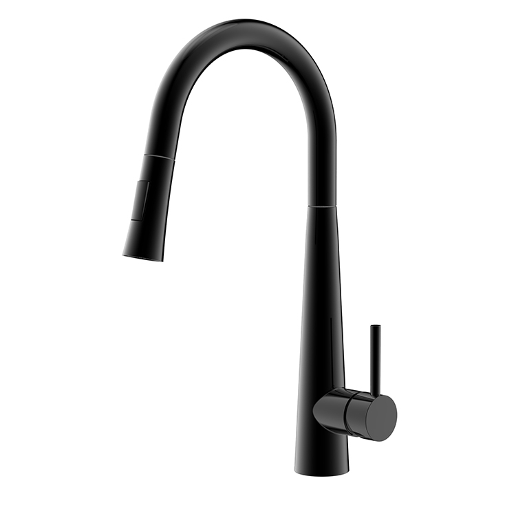 Easy Installation Mixer Faucet Tap 304 Stainless Steel Water Tap Black Kitchen Faucet with Pull Down Sprayer