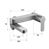 New Design Surface Finishing Stainless Steel 304 Shower Mixer Bath Ceiling Shower Set Faucet