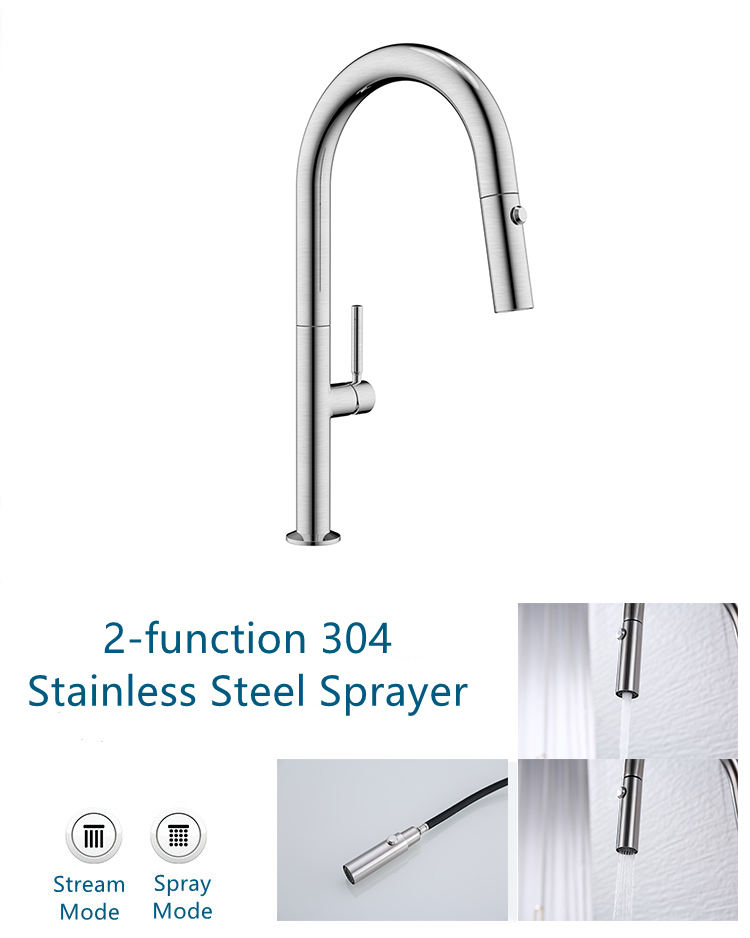 3 piece kitchen faucet with sprayer
