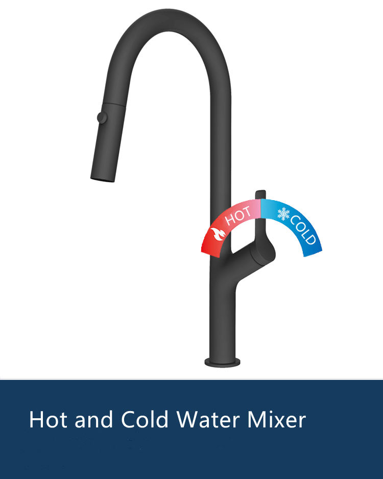 low arc kitchen faucet with pull out sprayer