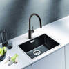 Deck Mounted Faucet 304 Stainless Steel Sink Mixer Pull Down Sprayer High Arc Black Kitchen Faucet