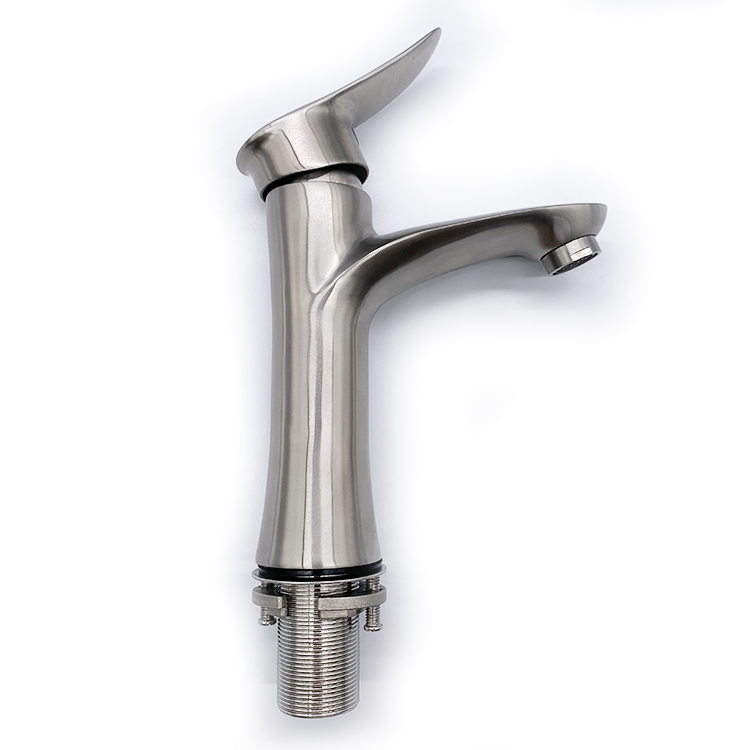 Special Design Single Lever Brushed 304 Stainless Steel Bathroom Wash Basin Faucet